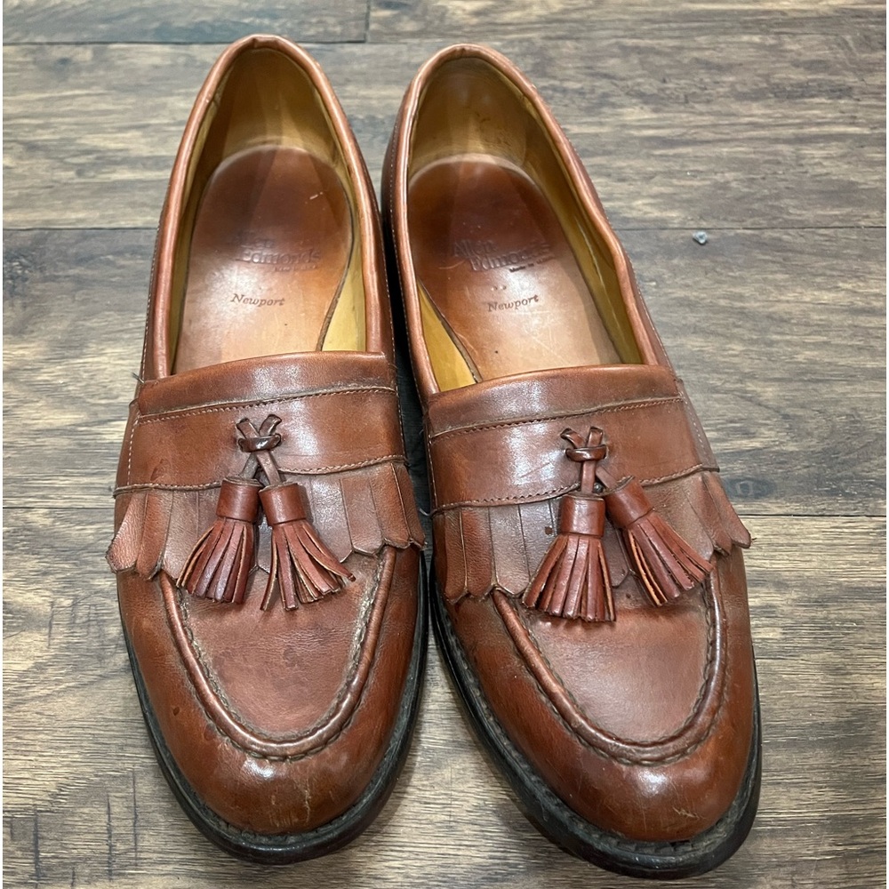 Allen Edmonds Tan Leather Newport Tassel‎ Loafers Sz. 10